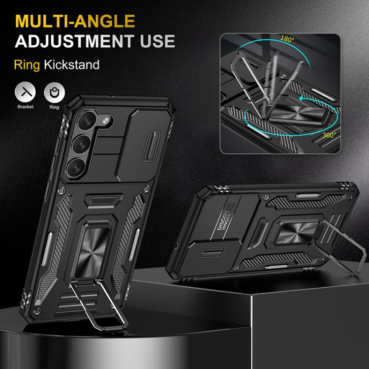For Samsung Galaxy S25 5G Armor PC Hybrid TPU Camera Shield Phone Case