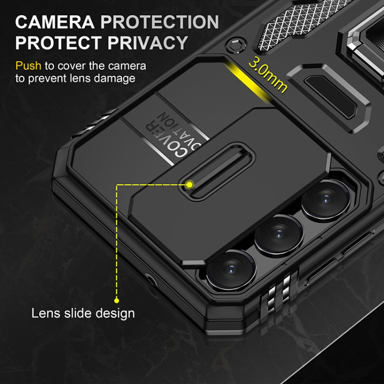 For Samsung Galaxy S25 5G Armor PC Hybrid TPU Camera Shield Phone Case