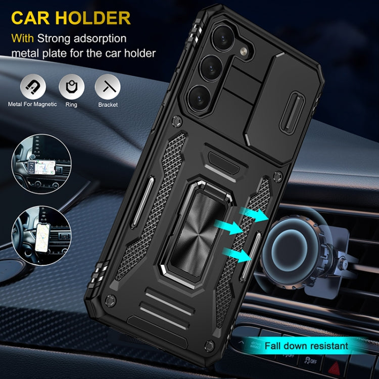 For Samsung Galaxy S25 5G Armor PC Hybrid TPU Camera Shield Phone Case