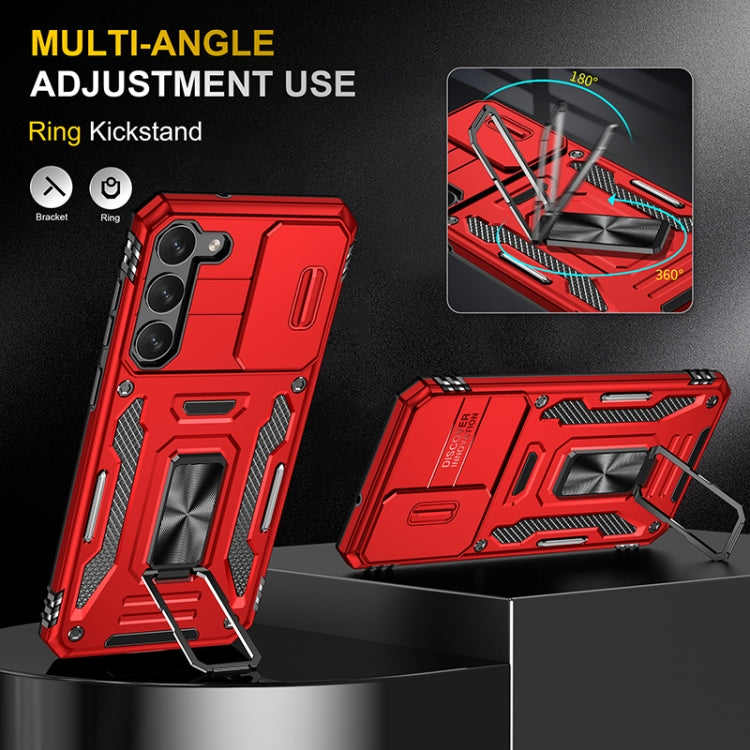For Samsung Galaxy S25 5G Armor PC Hybrid TPU Camera Shield Phone Case