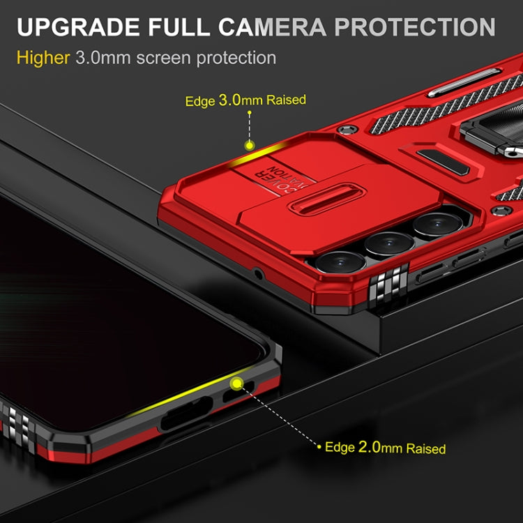 For Samsung Galaxy S25 5G Armor PC Hybrid TPU Camera Shield Phone Case