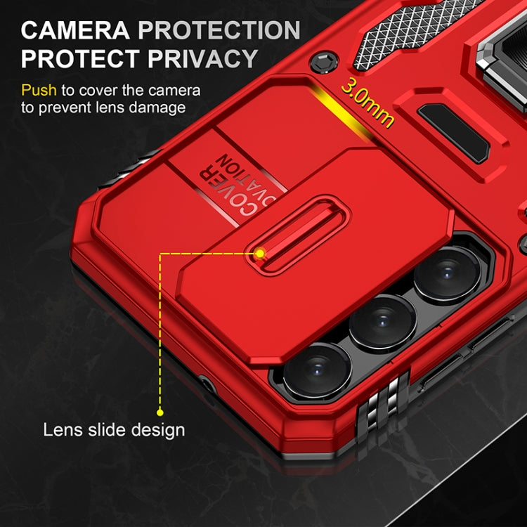 For Samsung Galaxy S25 5G Armor PC Hybrid TPU Camera Shield Phone Case