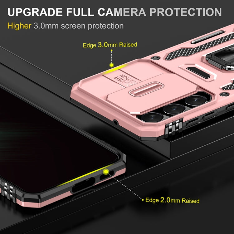 For Samsung Galaxy S25 5G Armor PC Hybrid TPU Camera Shield Phone Case
