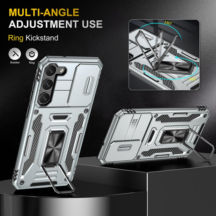 For Samsung Galaxy S25 5G Armor PC Hybrid TPU Camera Shield Phone Case