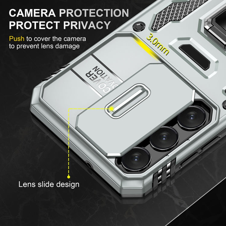 For Samsung Galaxy S25 5G Armor PC Hybrid TPU Camera Shield Phone Case