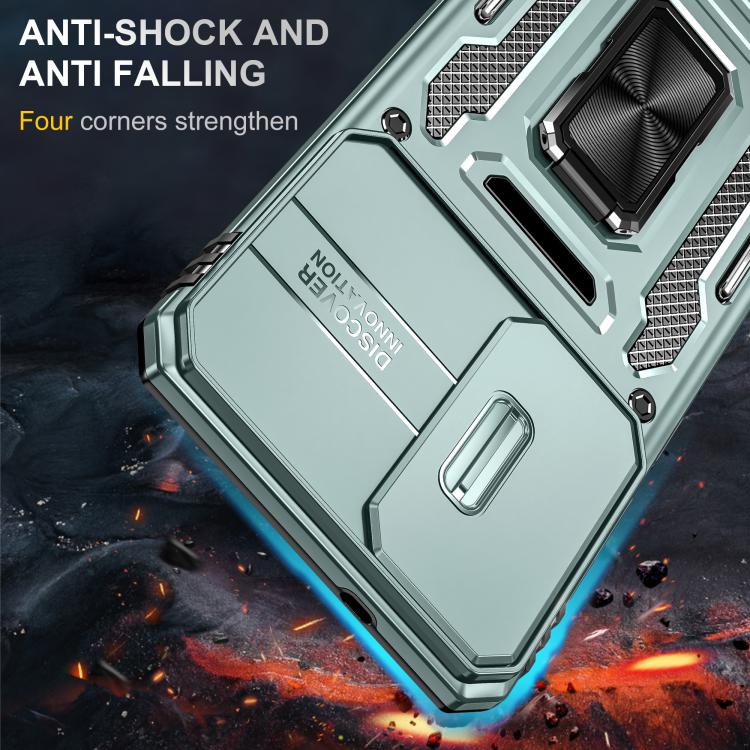 For Samsung Galaxy S25 Edge 5G Armor PC Hybrid TPU Camera Shield Phone Case