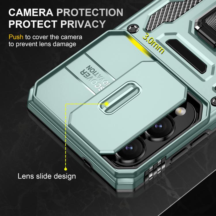 For Samsung Galaxy S25 Edge 5G Armor PC Hybrid TPU Camera Shield Phone Case