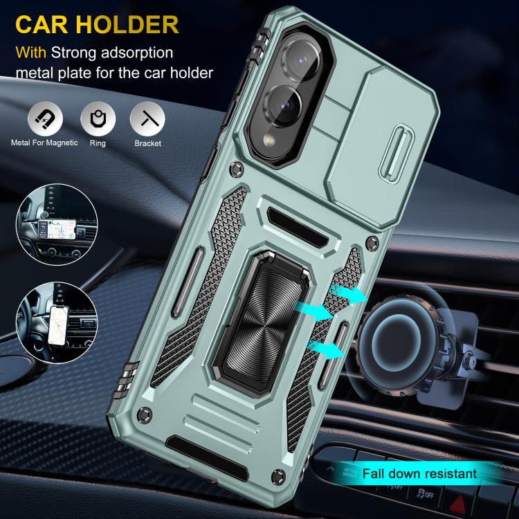 For Samsung Galaxy S25 Edge 5G Armor PC Hybrid TPU Camera Shield Phone Case