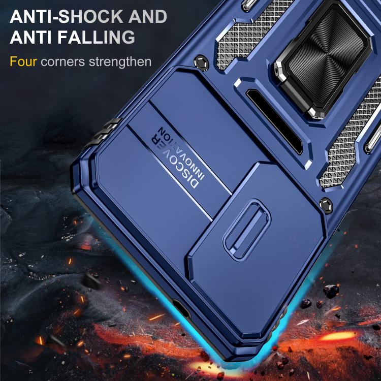 For Samsung Galaxy S25 Edge 5G Armor PC Hybrid TPU Camera Shield Phone Case