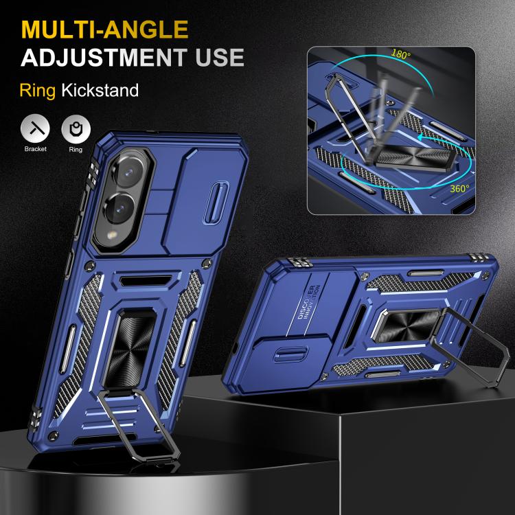 For Samsung Galaxy S25 Edge 5G Armor PC Hybrid TPU Camera Shield Phone Case