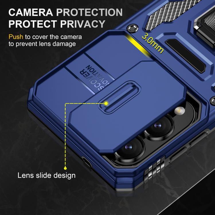 For Samsung Galaxy S25 Edge 5G Armor PC Hybrid TPU Camera Shield Phone Case