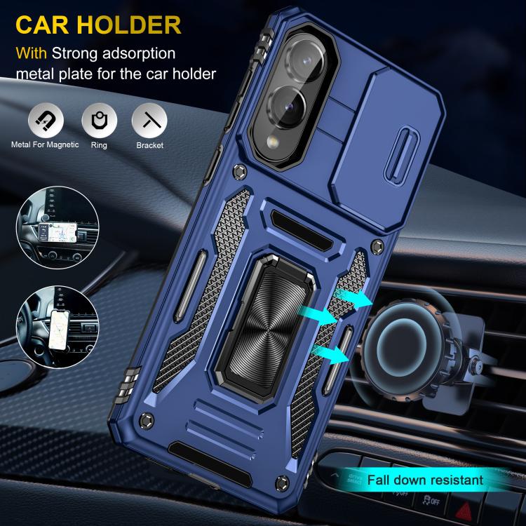 For Samsung Galaxy S25 Edge 5G Armor PC Hybrid TPU Camera Shield Phone Case