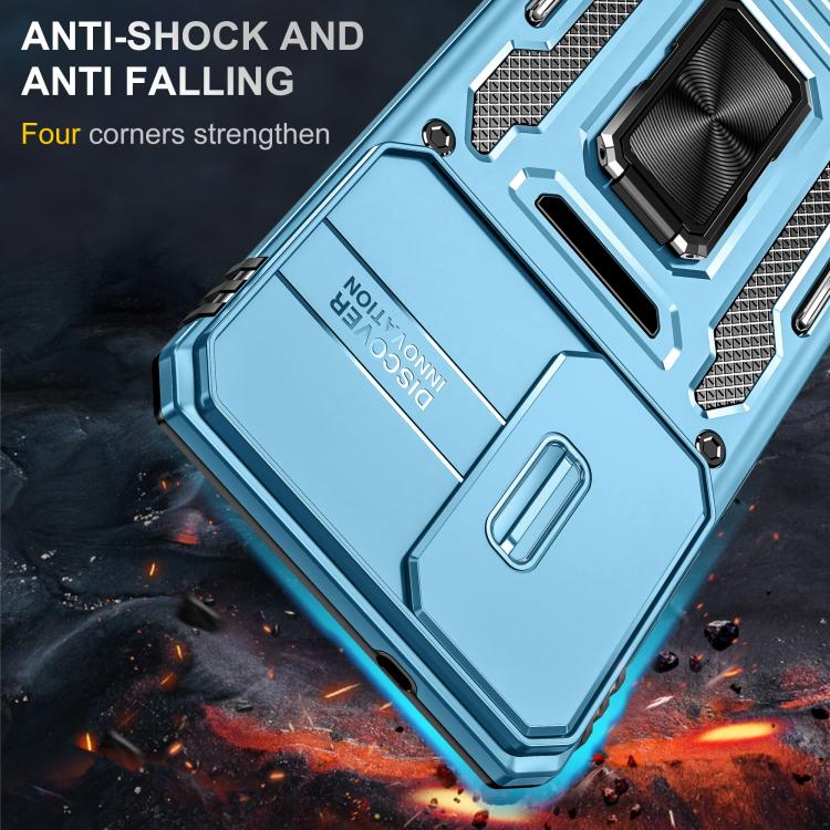 For Samsung Galaxy S25 Edge 5G Armor PC Hybrid TPU Camera Shield Phone Case