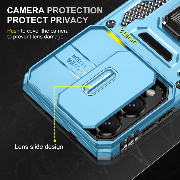 For Samsung Galaxy S25 Edge 5G Armor PC Hybrid TPU Camera Shield Phone Case