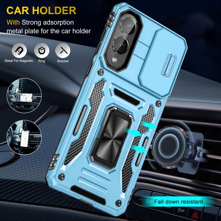 For Samsung Galaxy S25 Edge 5G Armor PC Hybrid TPU Camera Shield Phone Case