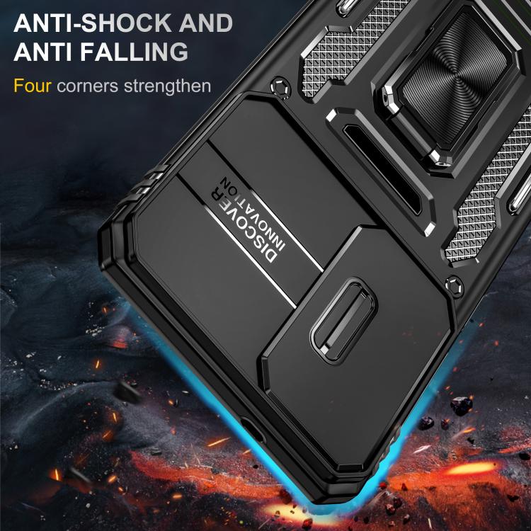 For Samsung Galaxy S25 Edge 5G Armor PC Hybrid TPU Camera Shield Phone Case