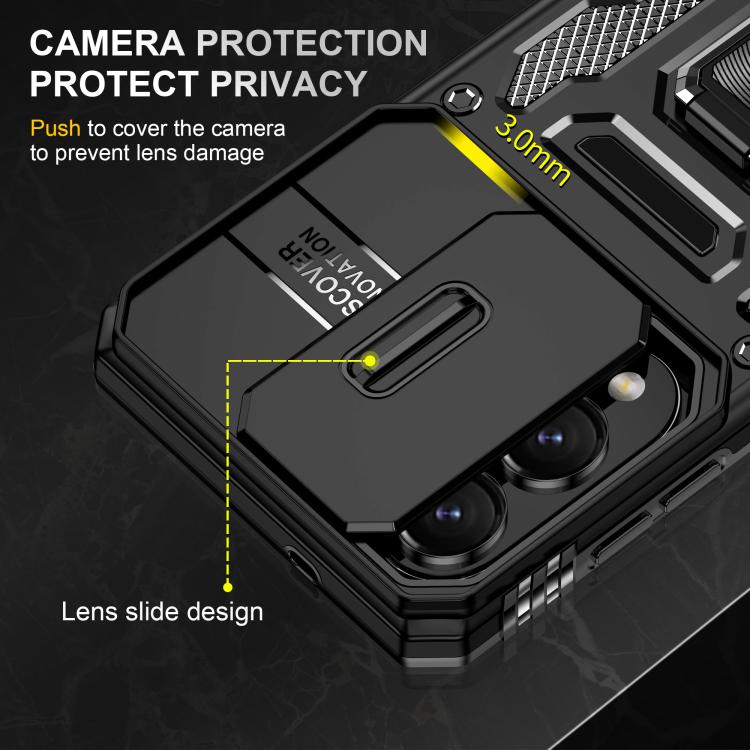 For Samsung Galaxy S25 Edge 5G Armor PC Hybrid TPU Camera Shield Phone Case