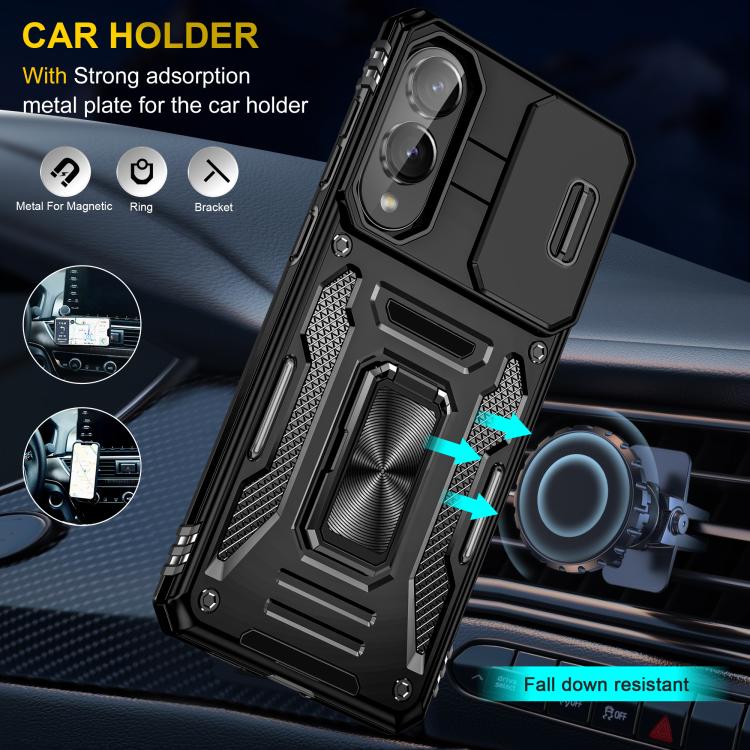 For Samsung Galaxy S25 Edge 5G Armor PC Hybrid TPU Camera Shield Phone Case
