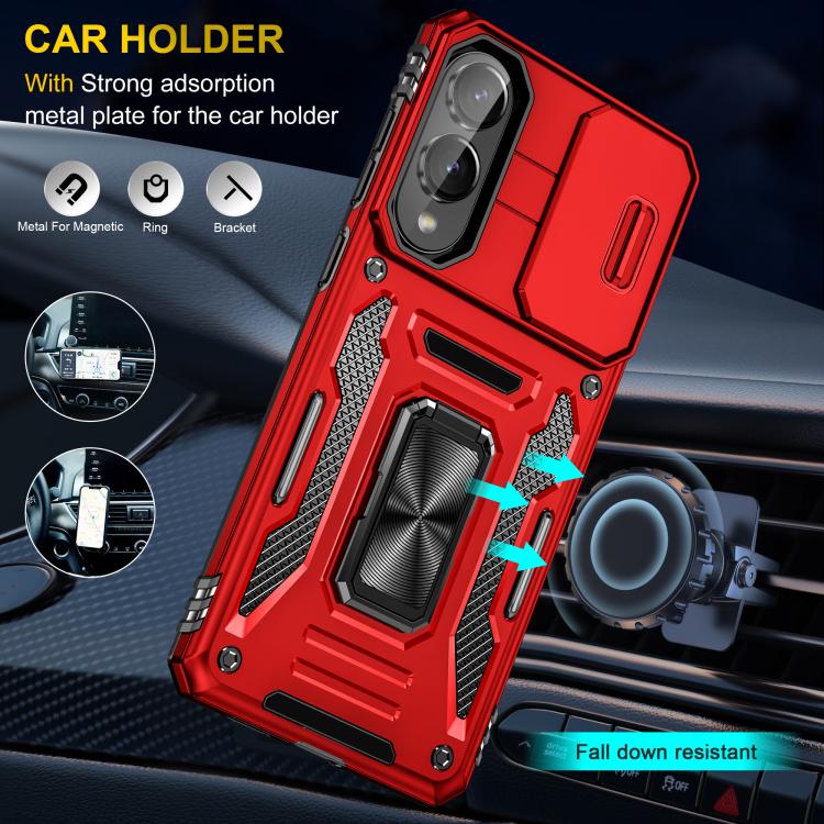 For Samsung Galaxy S25 Edge 5G Armor PC Hybrid TPU Camera Shield Phone Case