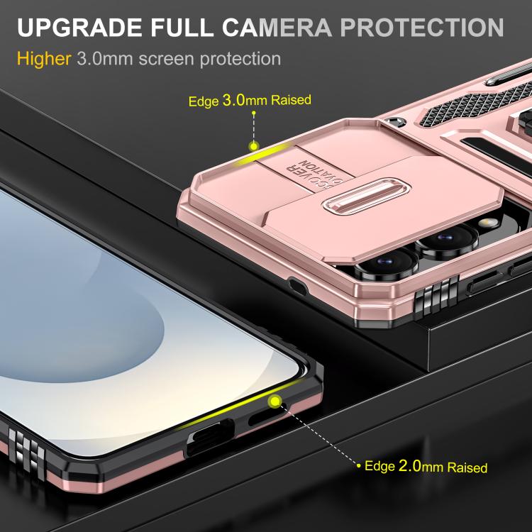 For Samsung Galaxy S25 Edge 5G Armor PC Hybrid TPU Camera Shield Phone Case