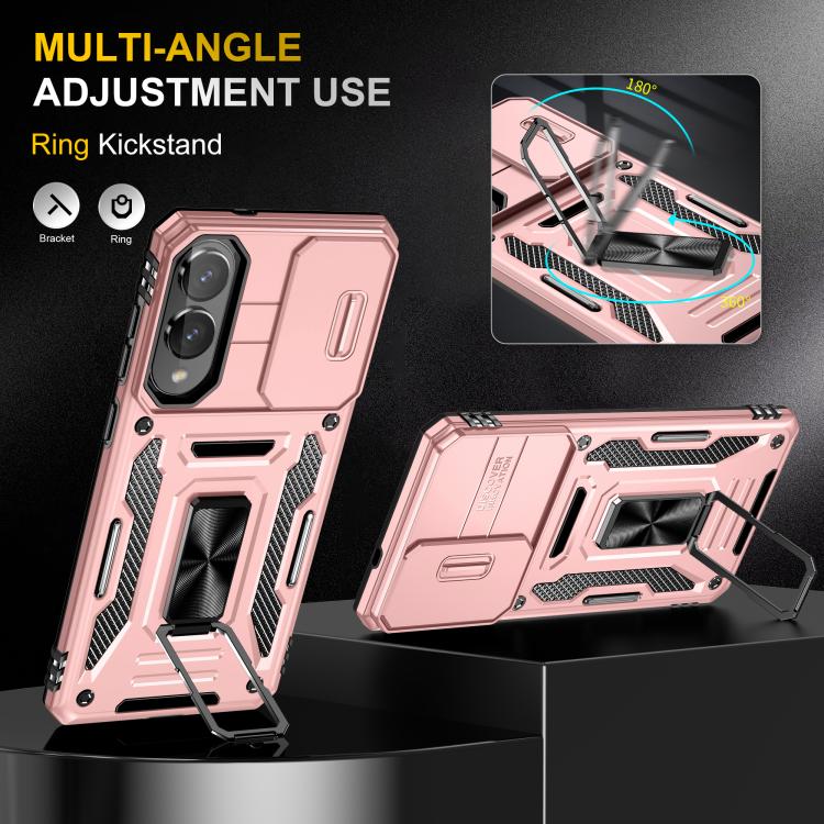 For Samsung Galaxy S25 Edge 5G Armor PC Hybrid TPU Camera Shield Phone Case