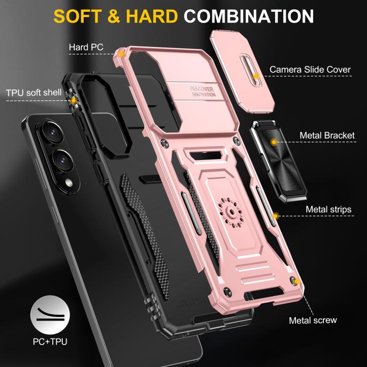 For Samsung Galaxy S25 Edge 5G Armor PC Hybrid TPU Camera Shield Phone Case