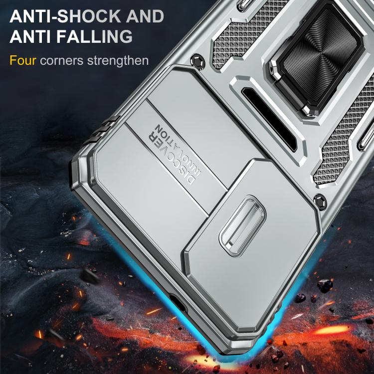 For Samsung Galaxy S25 Edge 5G Armor PC Hybrid TPU Camera Shield Phone Case