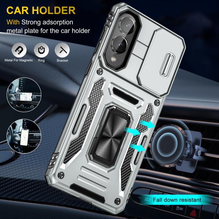 For Samsung Galaxy S25 Edge 5G Armor PC Hybrid TPU Camera Shield Phone Case