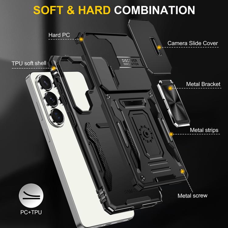 For Samsung Galaxy S26 Ultra 5G Armor PC Hybrid TPU Camera Shield Phone Case