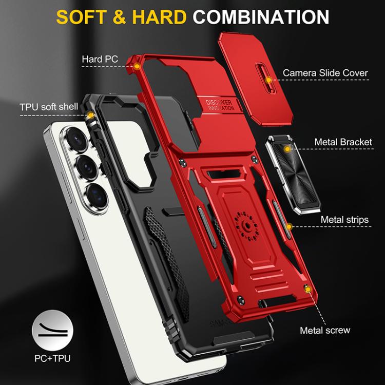 For Samsung Galaxy S26 Ultra 5G Armor PC Hybrid TPU Camera Shield Phone Case