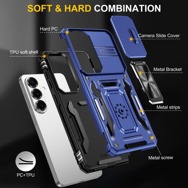 For Samsung Galaxy S26 5G Armor PC Hybrid TPU Camera Shield Phone Case