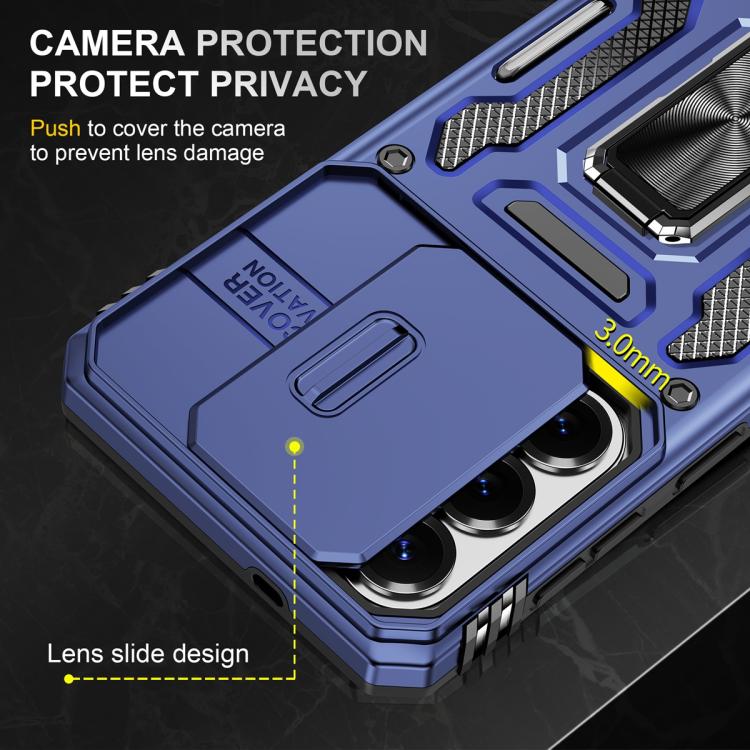 For Samsung Galaxy S26 5G Armor PC Hybrid TPU Camera Shield Phone Case