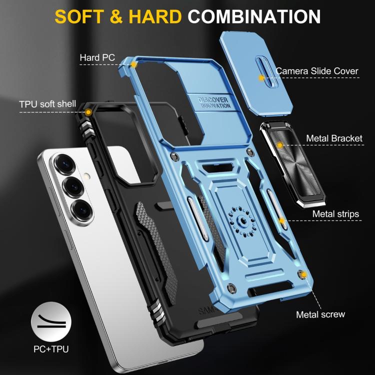 For Samsung Galaxy S26 5G Armor PC Hybrid TPU Camera Shield Phone Case