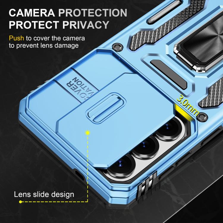 For Samsung Galaxy S26 5G Armor PC Hybrid TPU Camera Shield Phone Case
