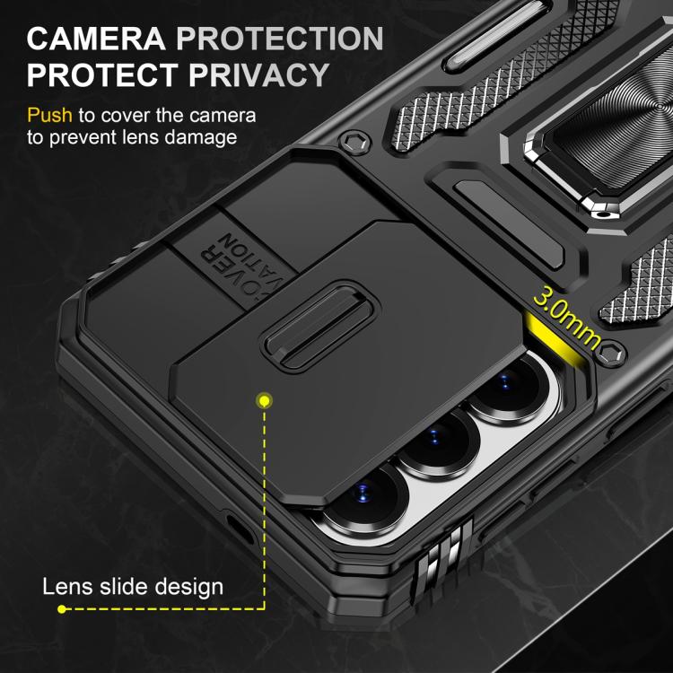 For Samsung Galaxy S26 5G Armor PC Hybrid TPU Camera Shield Phone Case