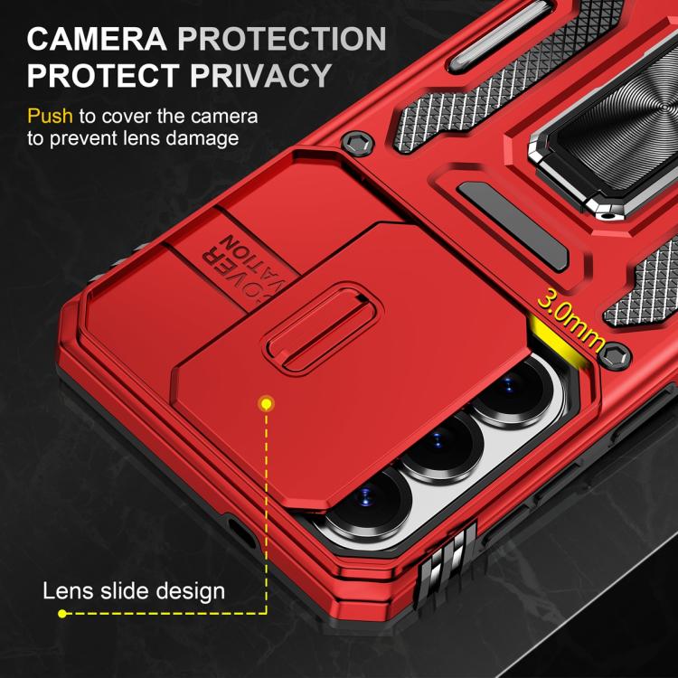 For Samsung Galaxy S26 5G Armor PC Hybrid TPU Camera Shield Phone Case