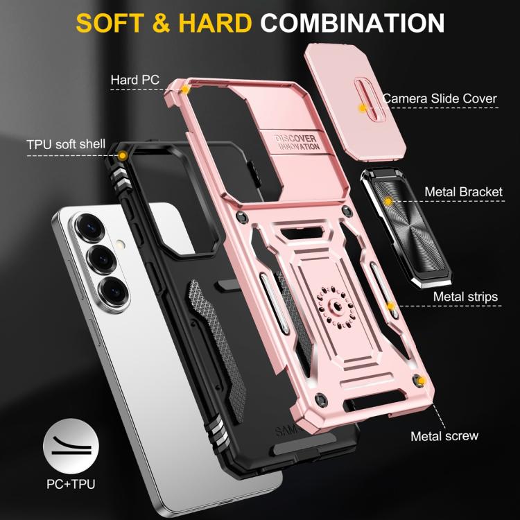 For Samsung Galaxy S26 5G Armor PC Hybrid TPU Camera Shield Phone Case