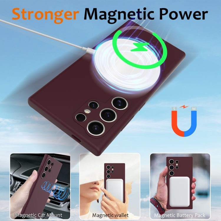 For Samsung Galaxy S24 Ultra 5G Shockproof Silicone Magsafe Phone Case