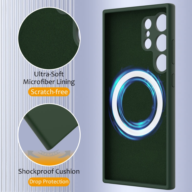 For Samsung Galaxy S24 Ultra 5G Shockproof Silicone Magsafe Phone Case