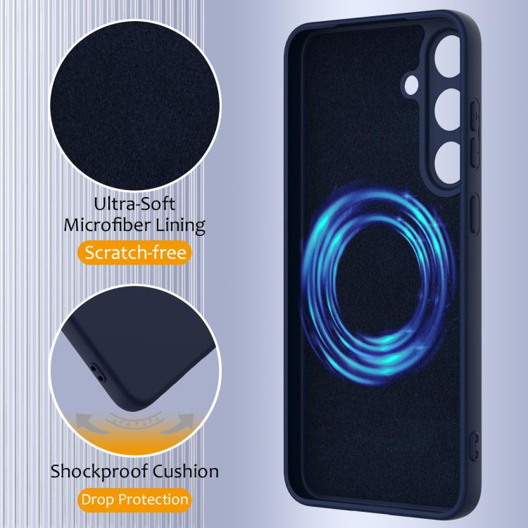 For Samsung Galaxy S25 5G Shockproof Silicone Magsafe Phone Case