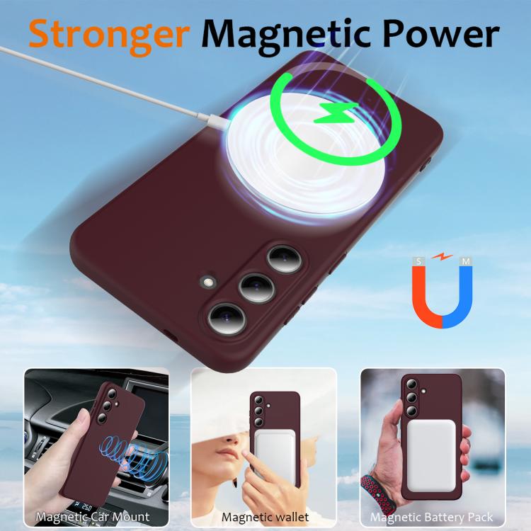 For Samsung Galaxy S25 5G Shockproof Silicone Magsafe Phone Case