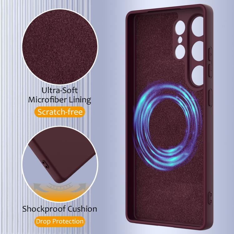 For Samsung Galaxy S25 Ultra 5G Shockproof Silicone Magsafe Phone Case
