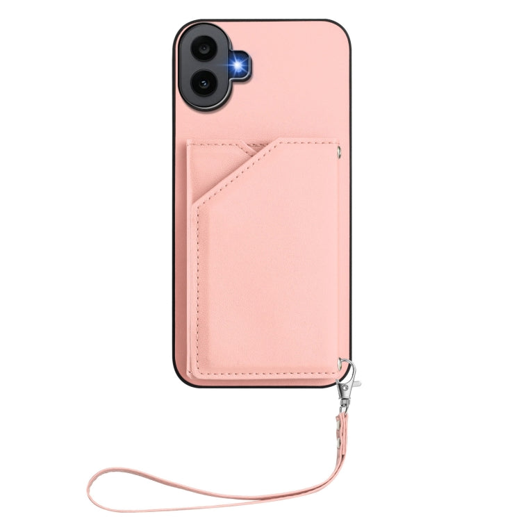 For Nothing CMF Phone 1 Skin Feel Four Card Slots Phone Case with Wrist Strap