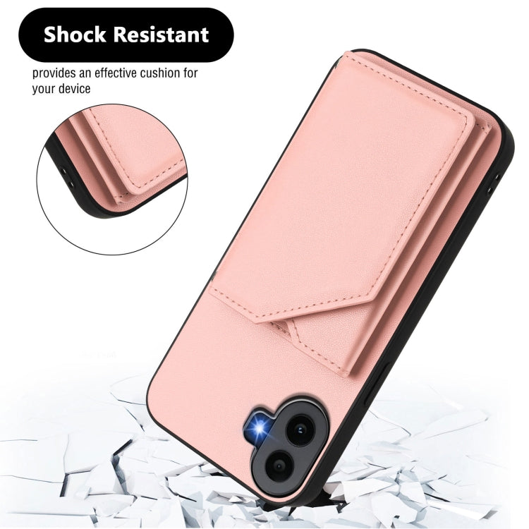 For Nothing CMF Phone 1 Skin Feel Four Card Slots Phone Case with Wrist Strap