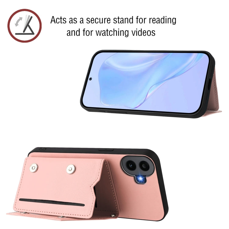 For Nothing CMF Phone 1 Skin Feel Four Card Slots Phone Case with Wrist Strap