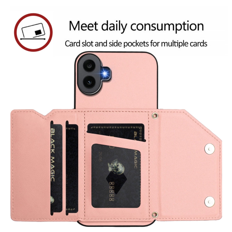 For Nothing CMF Phone 1 Skin Feel Four Card Slots Phone Case with Wrist Strap