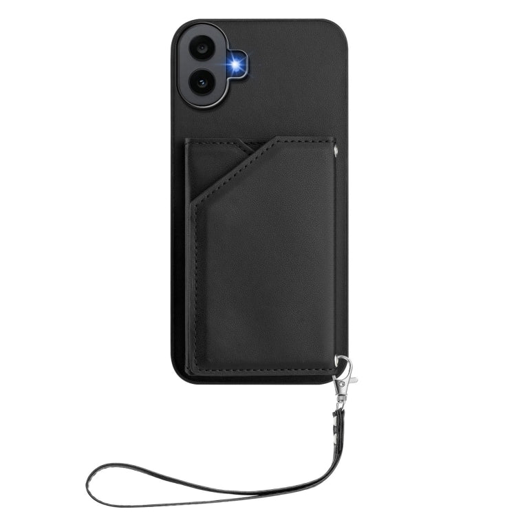 For Nothing CMF Phone 1 Skin Feel Four Card Slots Phone Case with Wrist Strap