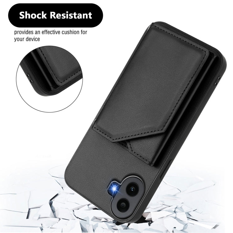 For Nothing CMF Phone 1 Skin Feel Four Card Slots Phone Case with Wrist Strap