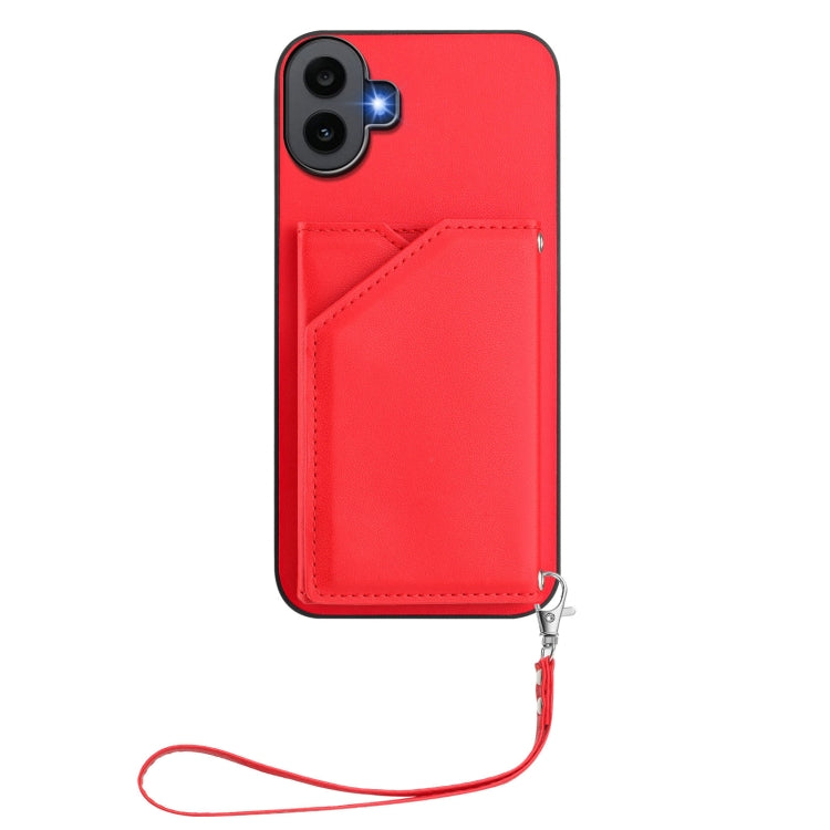 For Nothing CMF Phone 1 Skin Feel Four Card Slots Phone Case with Wrist Strap