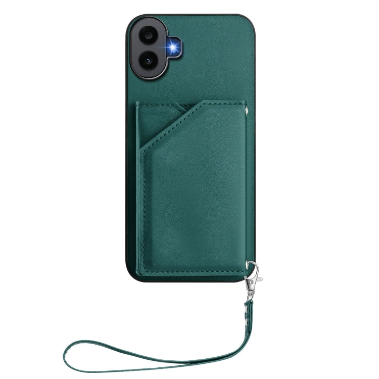 For Nothing CMF Phone 1 Skin Feel Four Card Slots Phone Case with Wrist Strap